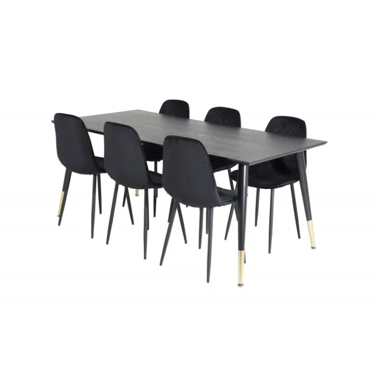 Dipp t Spisebordssæt - Sort og Messing