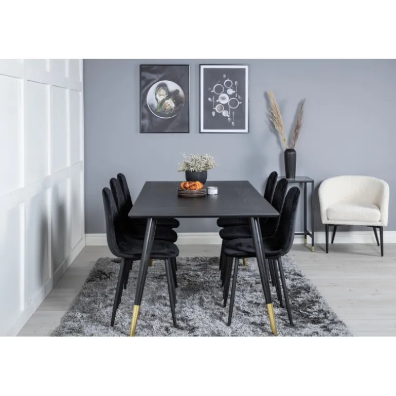 Dipp t Spisebordssæt - Sort og Messing