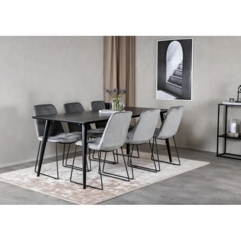 Dipp t Spisebordssæt - Sort og Grå