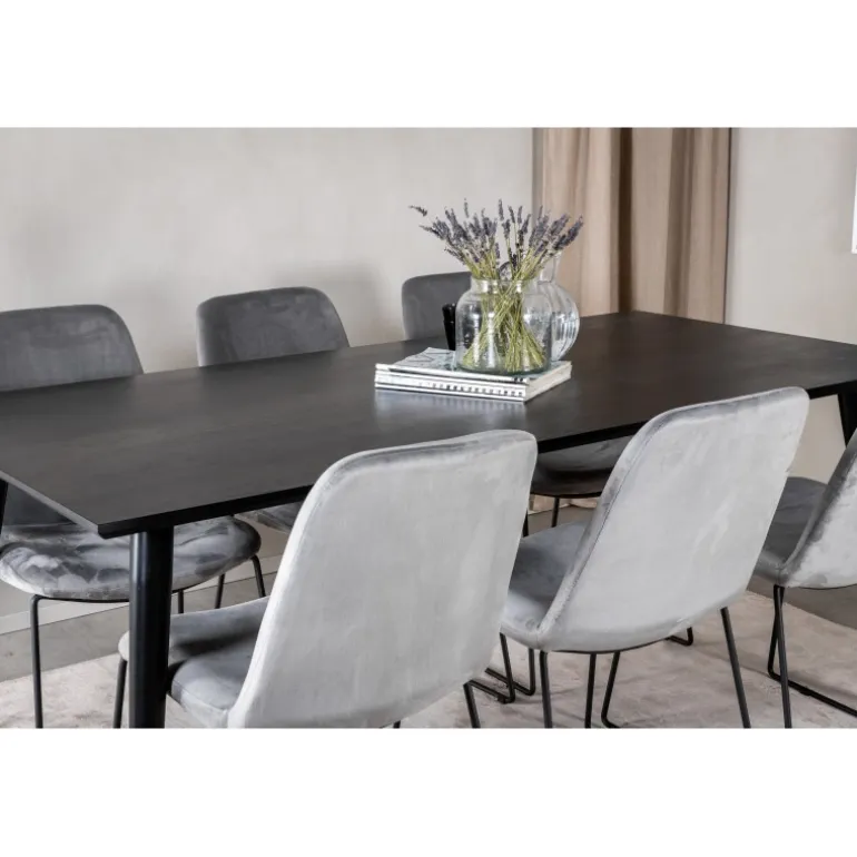 Dipp t Spisebordssæt - Sort og Grå