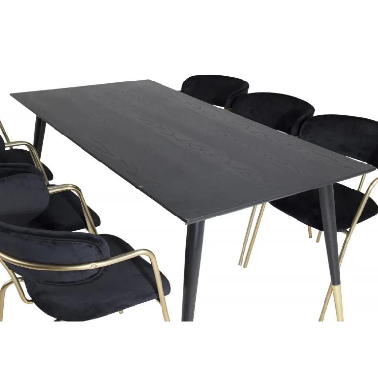 Dipp t Spisebordssæt - Sort og Messing