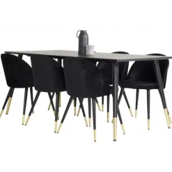 Dipp t Spisebordssæt - Sort og Messing