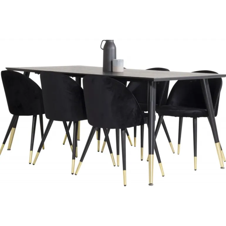 Dipp t Spisebordssæt - Sort og Messing