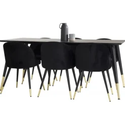 Dipp t Spisebordssæt - Sort og Messing