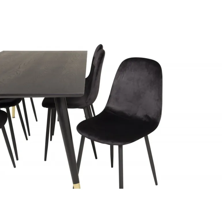 Dipp t Spisebordssæt - Sort og Messing