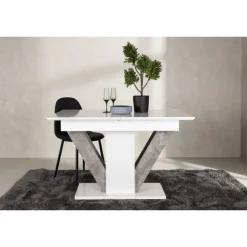 Disa Spisebord - Grå og Hvid