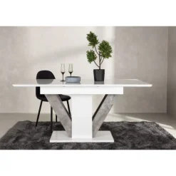 Disa Spisebord - Grå og Hvid