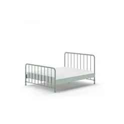 Dobbeltseng Bronxx 160 x 200 cm – olivengrøn metal