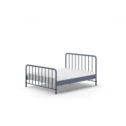 Dobbeltseng metal 160 x 200 – Bronxx, denimblå