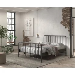 Dobbeltseng metal 160 x 200 cm – Bronxx, sort