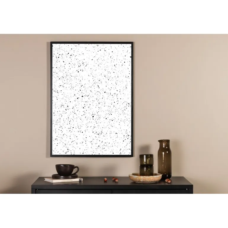 Dots Plakat - Sort og Hvid