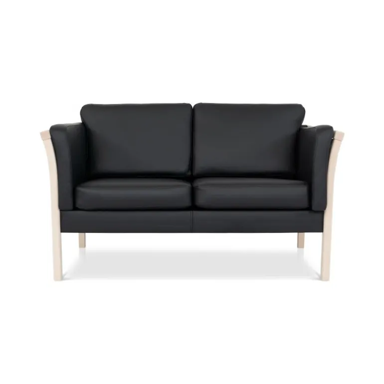 Dragør 2 pers. sofa - Sort tekstillæder