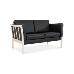 Dragør 2 pers. sofa - Sort tekstillæder