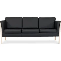 Dragør 3+2 sofasæt - Sort bonded læder