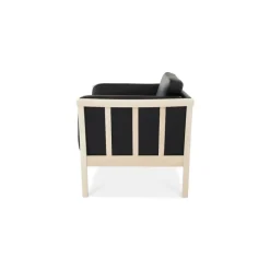 Dragør lænestol - Sort bonded læder