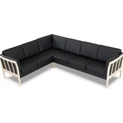 Dragør vendbar hjørnesofa - Sort bonded læder