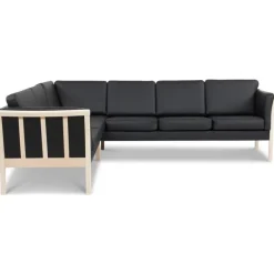Dragør vendbar hjørnesofa - Sort bonded læder
