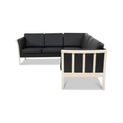 Dragør vendbar hjørnesofa - Sort bonded læder