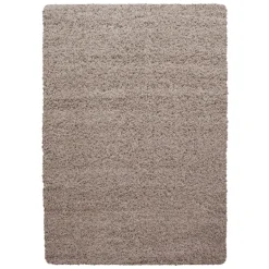 Dream Shaggy tæppe Ensfarvet - Beige