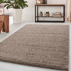 Dream Shaggy tæppe Ensfarvet - Beige