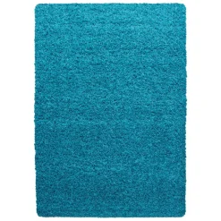 Dream Shaggy tæppe Ensfarvet - Turkis