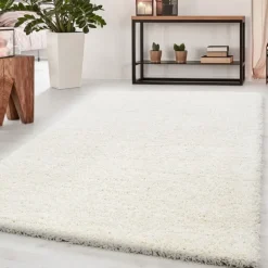 Dream Shaggy Tæppeløber Ensfarvet - Creme