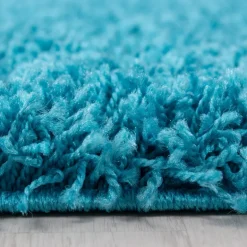 Dream Shaggy Tæppeløber Ensfarvet - Turkis