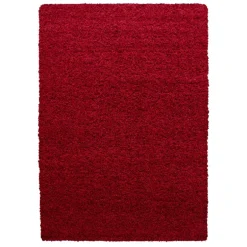Dream Shaggy Tæppeløber Ensfarvet - Rød
