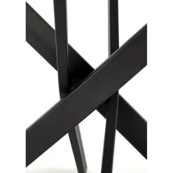 EDGAR 2 bord, top - Hvid marmor, ben - Sort