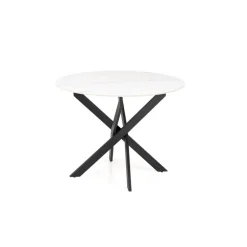 EDGAR 2 bord, top - Hvid marmor, ben - Sort