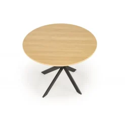 EDGAR bord, top - gylden eg, ben - Sort