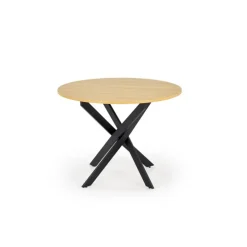 EDGAR bord, top - gylden eg, ben - Sort