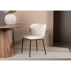 Edina Spisestol - Hvid Boucle