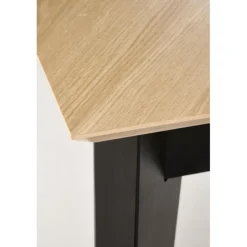 EDMONDO bord Naturlig eg/Sort