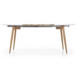 EDWARD Spisebord med udtræk, - honningeg