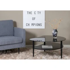 Egg Bord - Sort og Grå