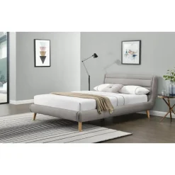 ELANDA 140x200cm seng - lys Grå