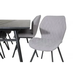 Elegant Spisebordssæt - Sort og Grå