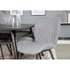 Elegant Spisebordssæt - Sort og Grå