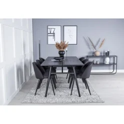 Elegant t Spisebordssæt - Sort