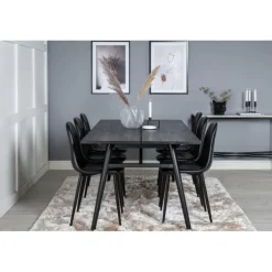 Elegant t Spisebordssæt - Sort