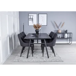 Elegant t Spisebordssæt - Sort