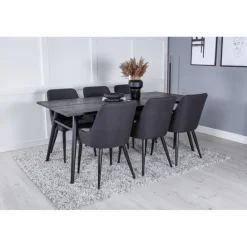 Elegant t Spisebordssæt - Sort