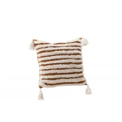 Elina Pudeovertræk - Brun og Hvid