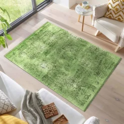 Elite Kortluvet tæppe Vintage - Grøn