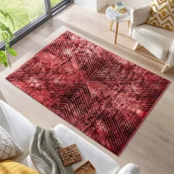 Elite Kortluvet Tæppeløber Vintage - Rød