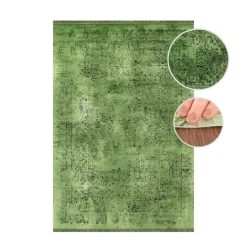 Elite Kortluvet Tæppeløber Vintage - Grøn
