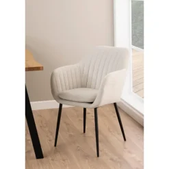 Emilia spisebordsstol med armlæn Enjoy Sand