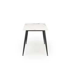 EMILIO 120 bord, - top - Hvid marmor, ben - Sort