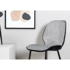 Emma Spisebordsstol - Sort og Grå